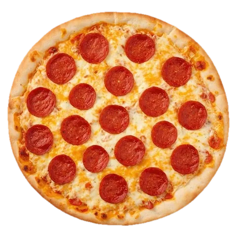 Typical round pizza